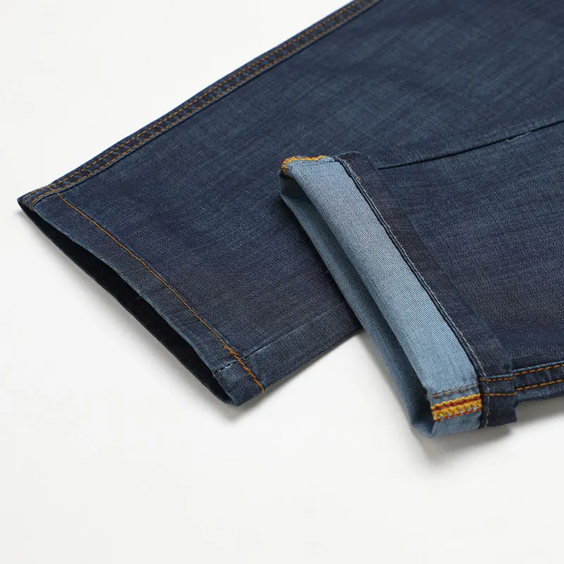 Spring Summer JEEP Brand Cotton Jeans Elastic Men's Casual Full Length Retro Jeans Cotton Pants Fashion Lightweight Trousers 44 (7)