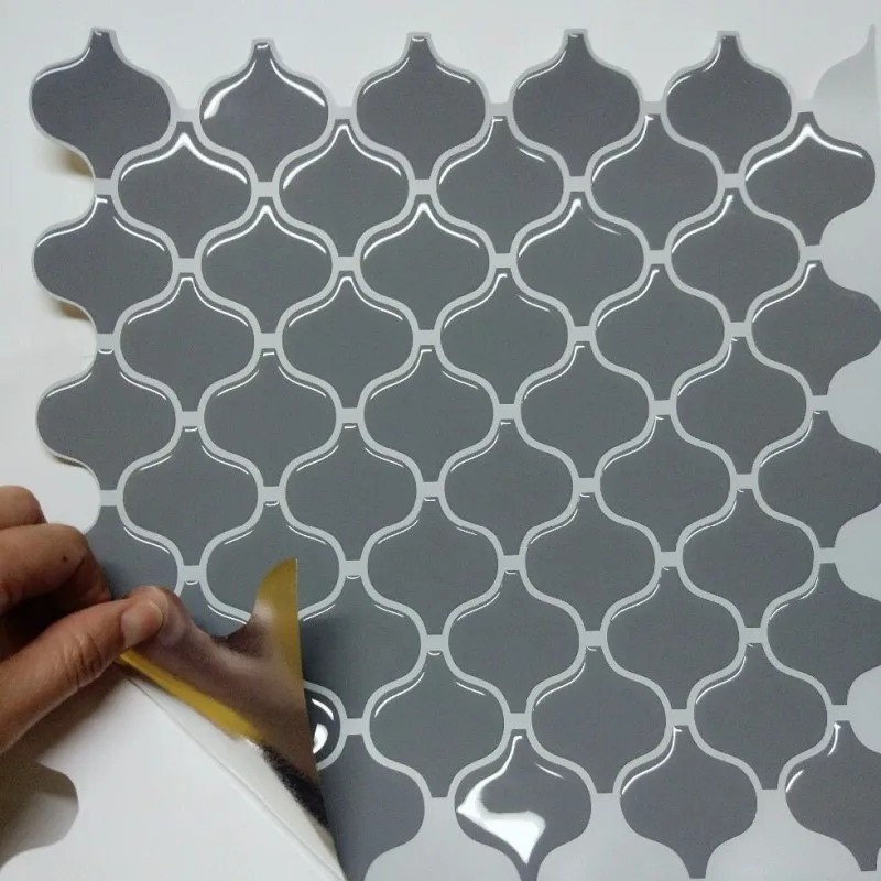 Серая Arabesque плитка с марокканским узором самоклеющиеся щитки 3D мозаичный стикер для настенной плитки винил ванная комната кухня домашний Декор DIY