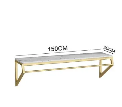 Gold clothing store display rack wall hanging women's clothing store decoration clothes rack hanging rod children's clothing .