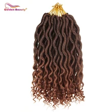 купить✲ 12inch Goddess Locs Синтетические плетеные волосы Волнистые искусственные локоны Косы Наращивание