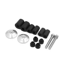 Uxcell Пара Серебряный тон Универсальный 7/8 дюймов руль мотоцикла рукоятка Торцевая крышка