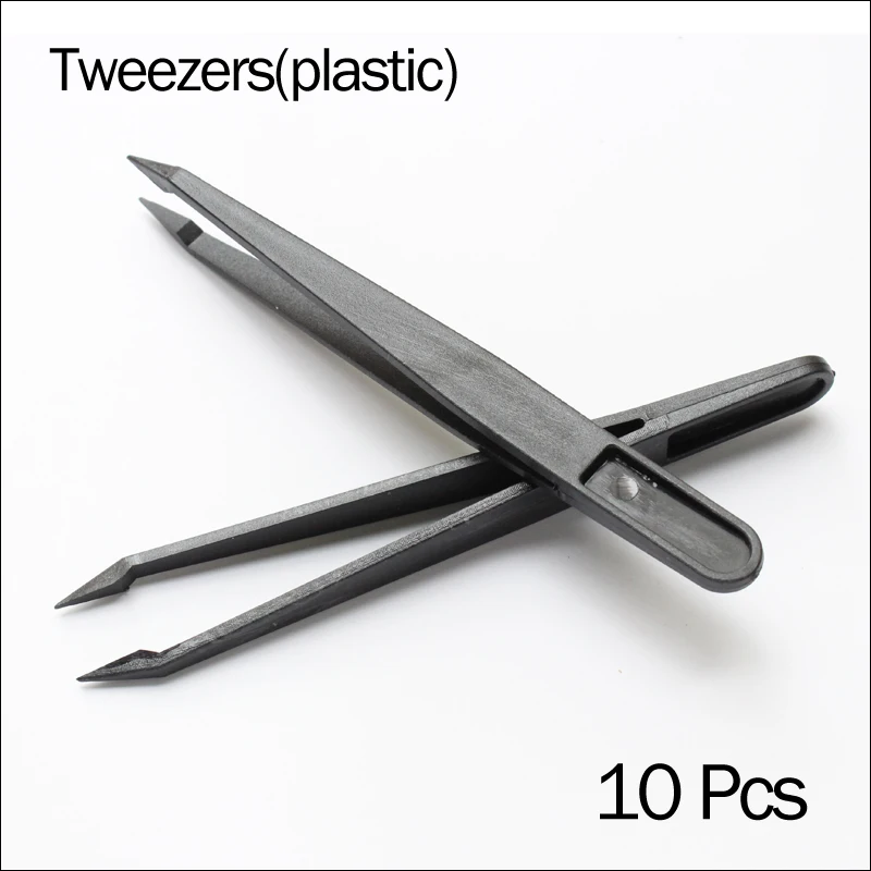 10 pieces Tweezers plastic Black DIY tool, Pick up use Diamond painting