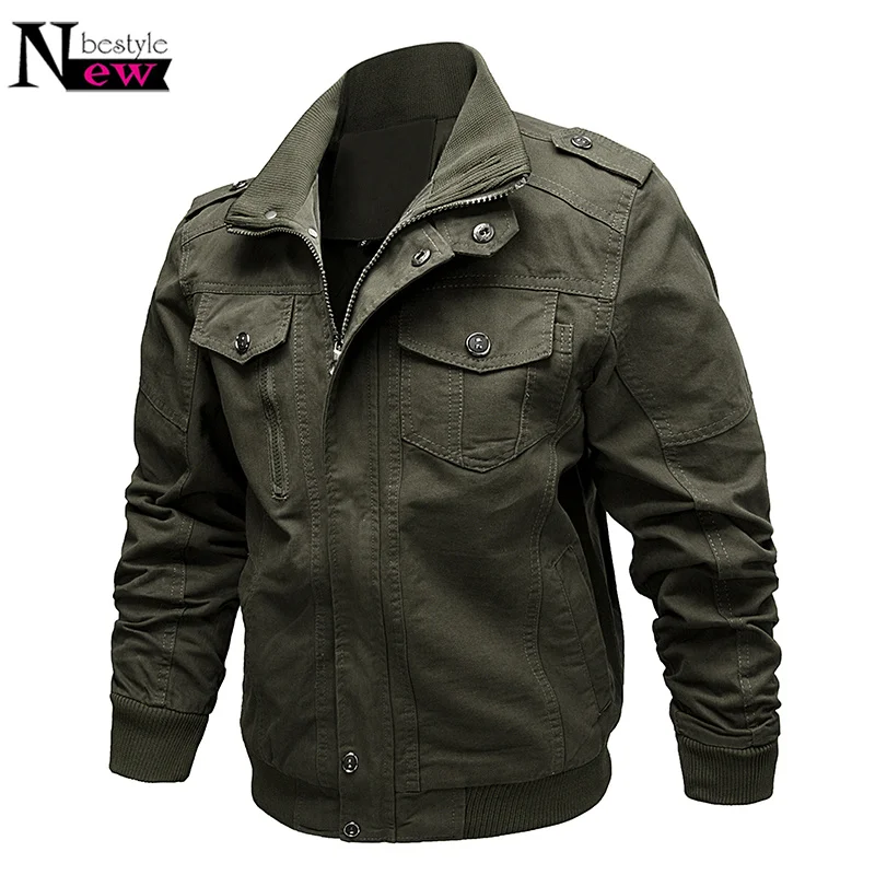 Buy Spring Autumn Men Military Jacket Men's Stand