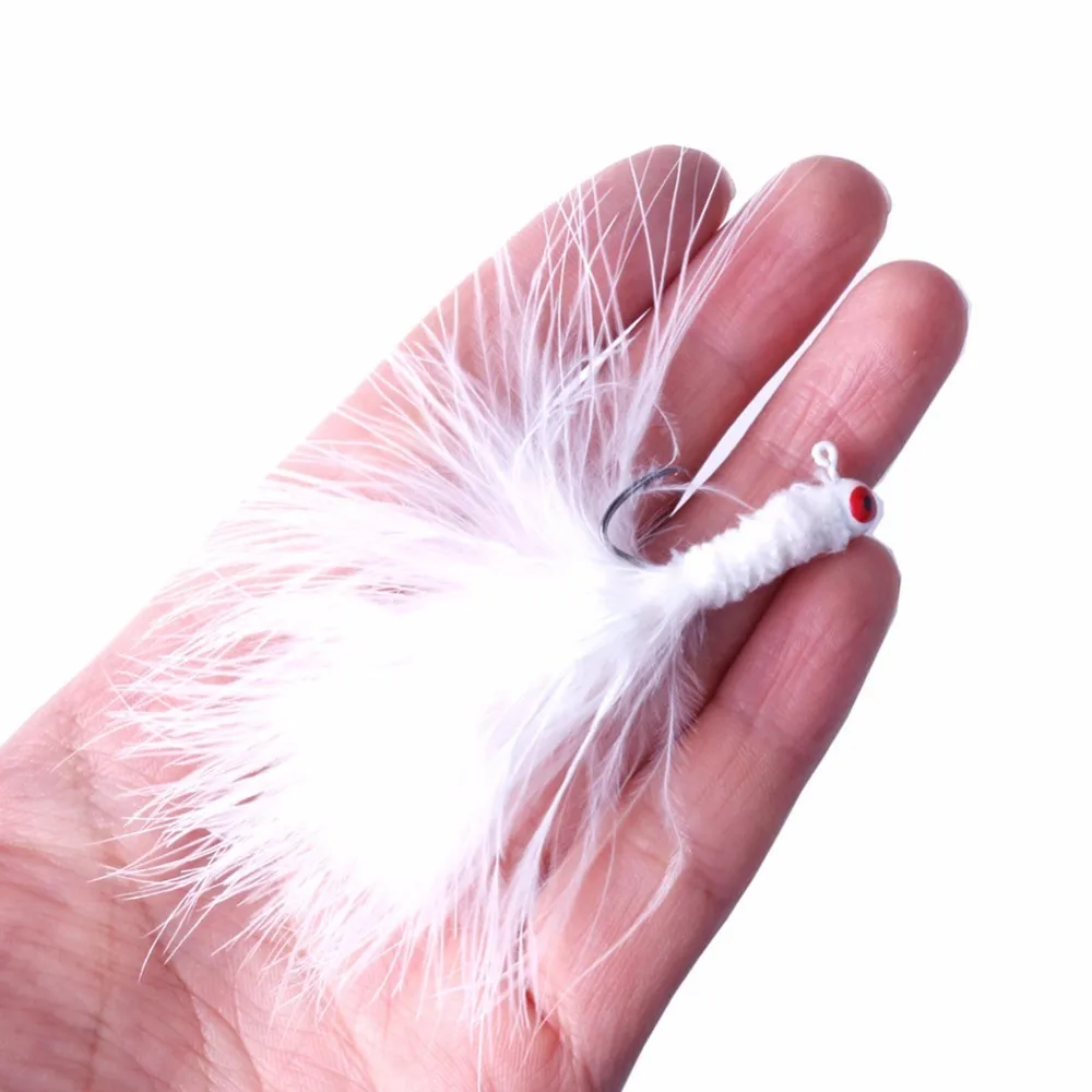 5 шт. Красочные хвост стример гольян рыбалка Мухи нахлыстом приманки(4 цвета на выбор - Цвет: Белый