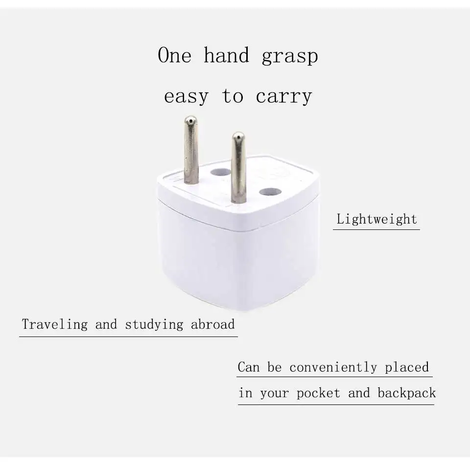 Universal European EU Plug Europe Travel Wall Power Charger Outlet Adapter Converter Input Pin Plug Adapter Connector Office Use (2)