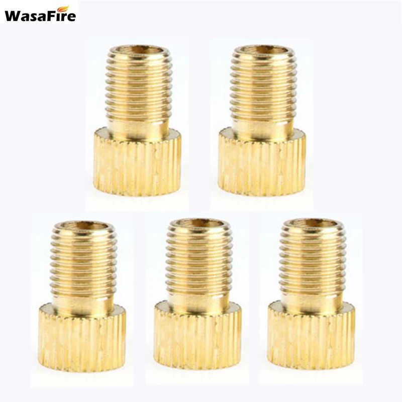 

WasaFire 5Pcs/lot Bicycle Pump Convert Presta to Schrader Valve Adapter Bike Air Valve Adaptor Cycling Tire gas nozzle Tube Tool