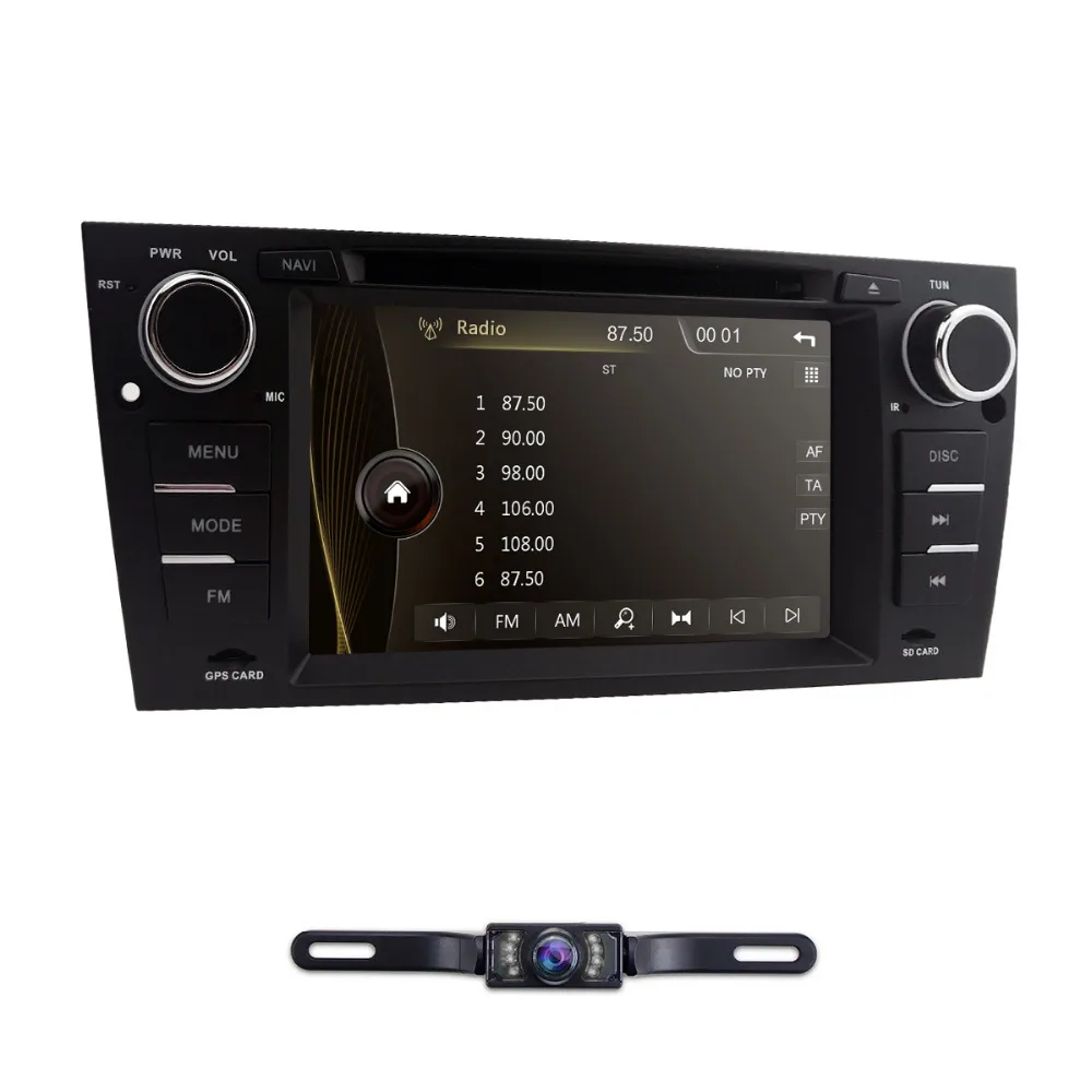 Best Car Autoradio DVD Player 1 Din Car GPS Navi for BMW E90 E91 E92 E93 with BT Bluetooth Canbus with steering wheel RDS RearCAM Map 2