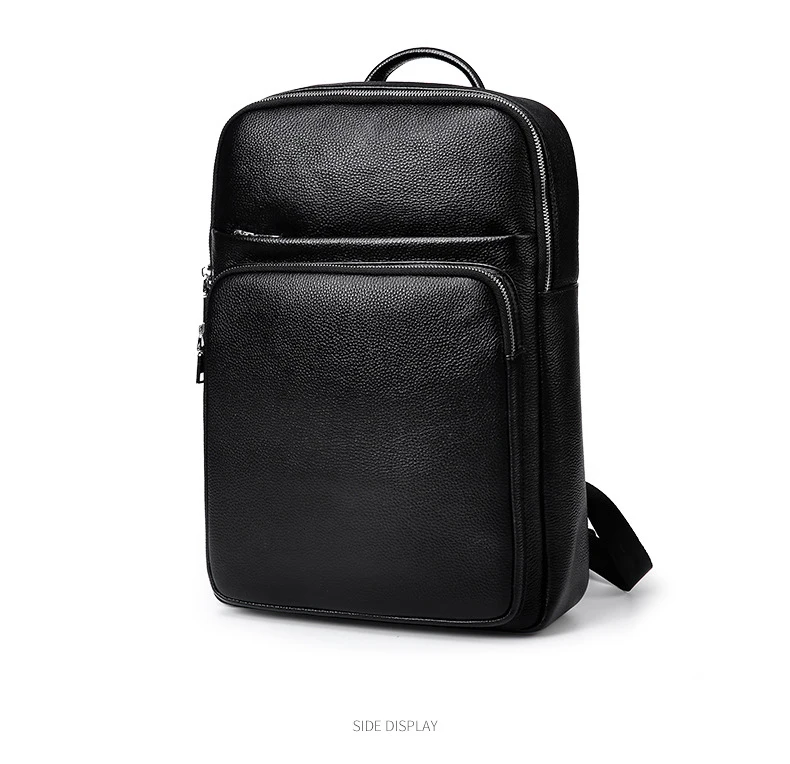 100% корова пояса из натуральной кожи для мужчин рюкзаки черный натуральной рюкзак для студента Элитный бренд Lager ноутбук сумка