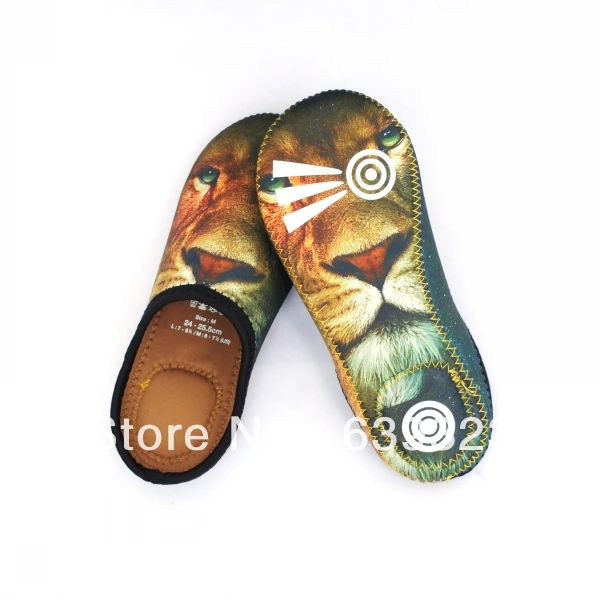 Free Shipping New Arrival Unisex Fashion House Slippers One Size US 6.5-8 King Of Lion Printed SA68 Slipper Drop Shop | Обувь