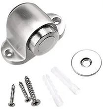 Casting Powerful Floor-mounted Zinc Alloy Floor-mounted Door Stop Satin Nickel Brushed Door Stopper