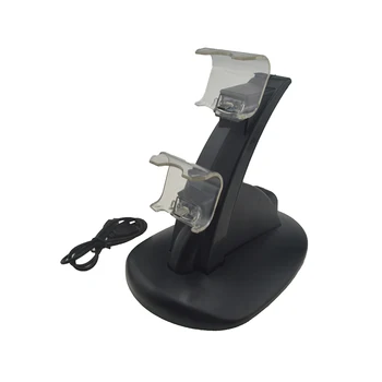 

Dual USB Charge Dock Gaming Controller Charging Stand For Sony Play Station 4 PS4 Gamepad Controle Charger