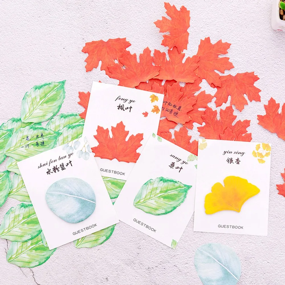 

Cute Sticky Notes Paper Leaves Stickers Note Sticker Paper Memo Pad Stationery