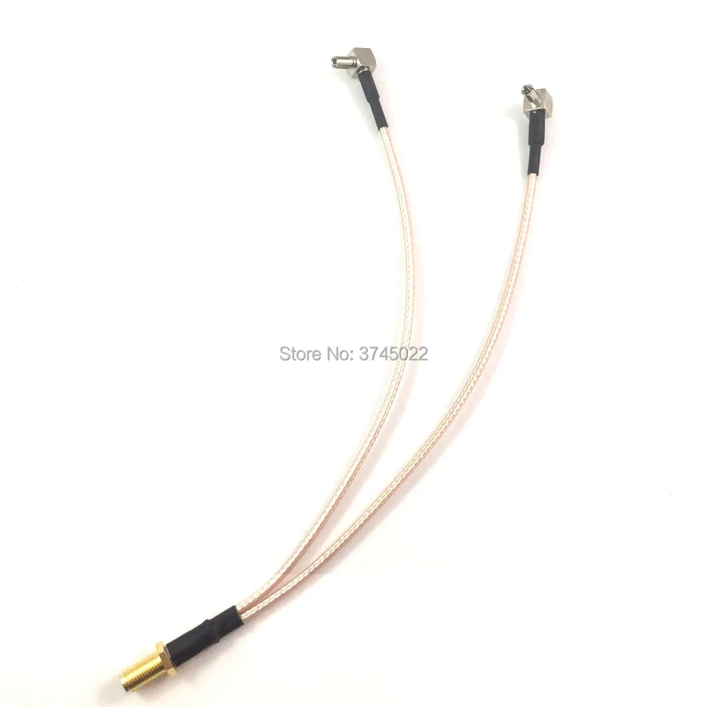 1 шт. Sma Female to Y Тип 2 x Ts9 разъем сплиттер кабель Pistail RG316 20 см для Huawei ZTE модем|Антенны