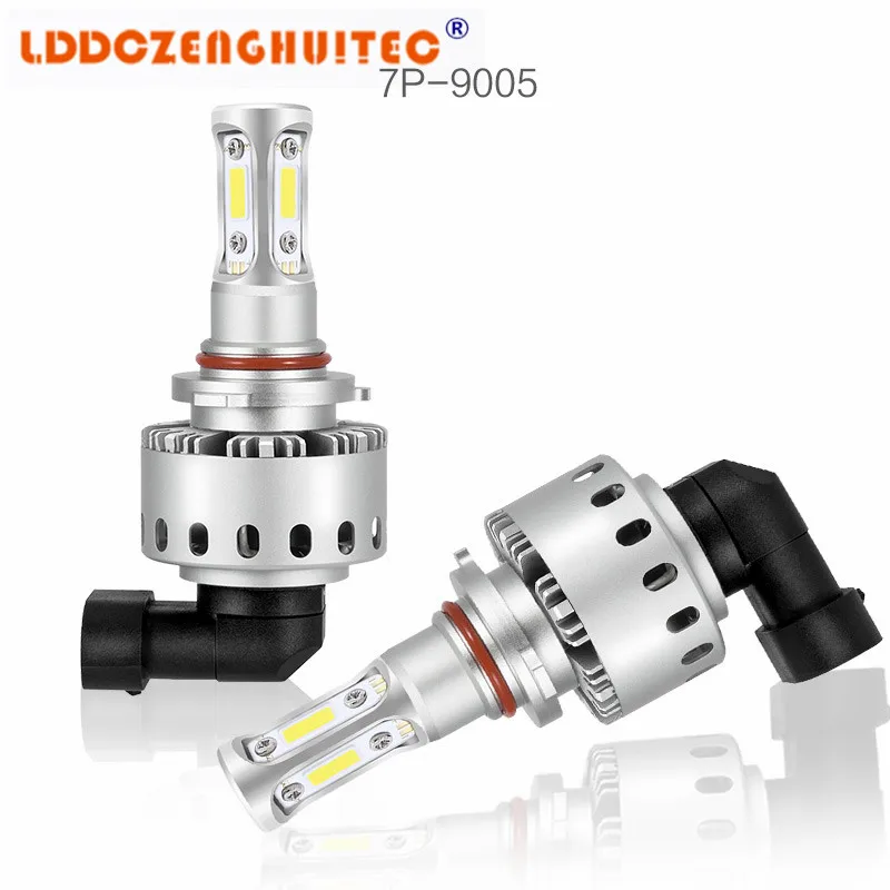 LDDCZENGHUITEC 7P H4 H7 H11 Светодиодный фонарь COB Chips H1 9005 9006 50 Вт Авто Стайлинг светодиодный
