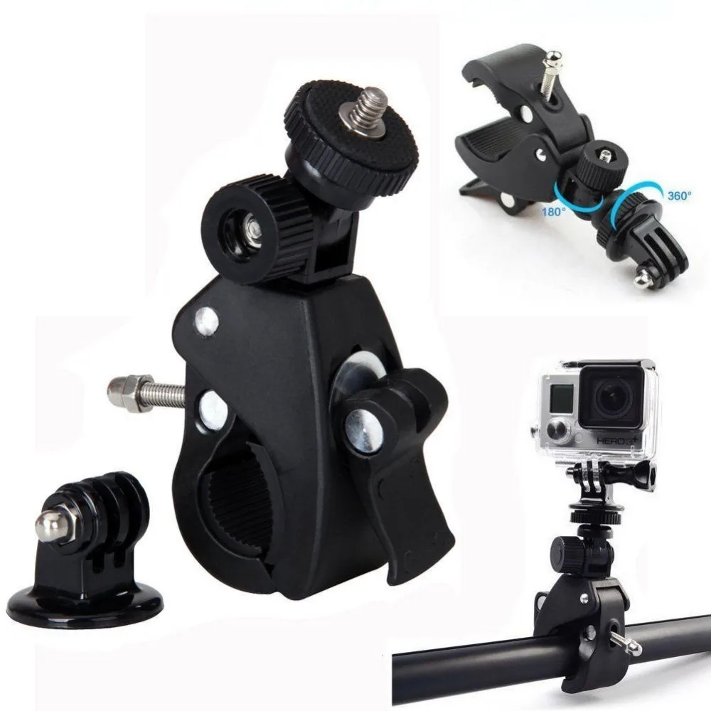 Bike Bicycle Motorcycle Handlebar Handle Bar Mount + Tripod Adapter For