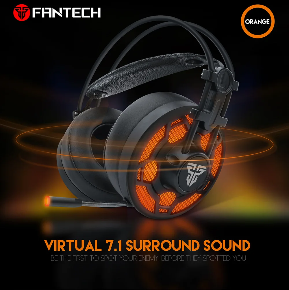 

FANTECH 7.1 Channel Gaming Headset USB Game with Light Wired Headset