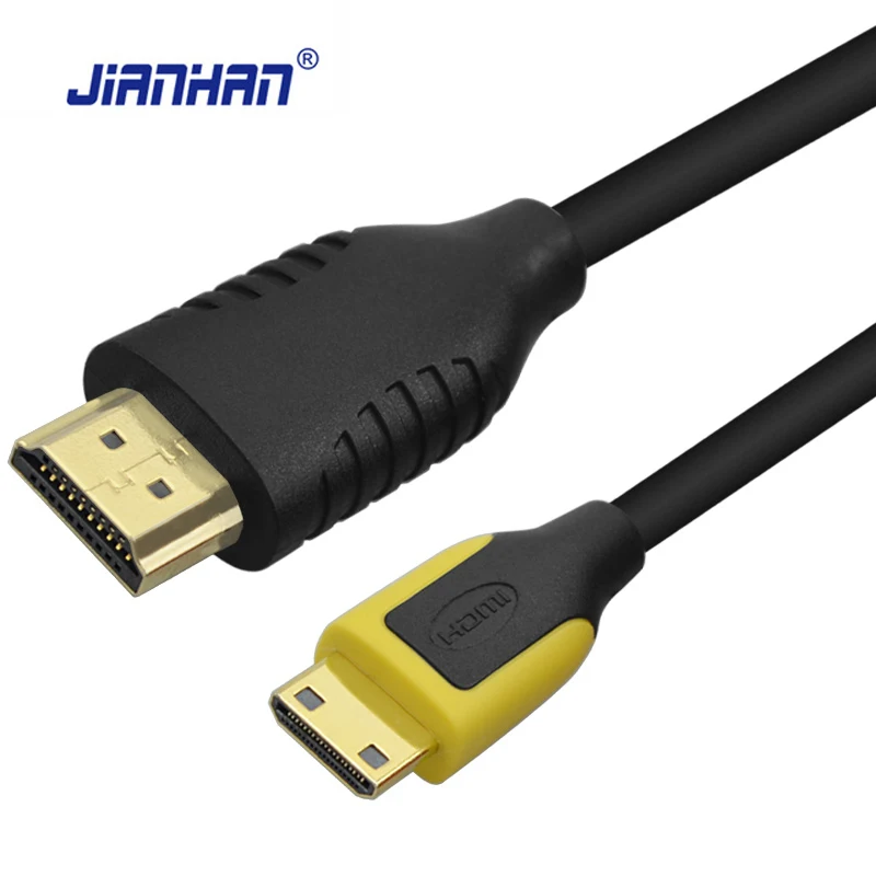 Высокое качество мини HDMI к HDMI кабель 1 м 2 м 3 м штекер 2,0 в 0,2 М-5 м HDMI кабель 4 к 3D для планшета видеокамеры мини HDMI кабель