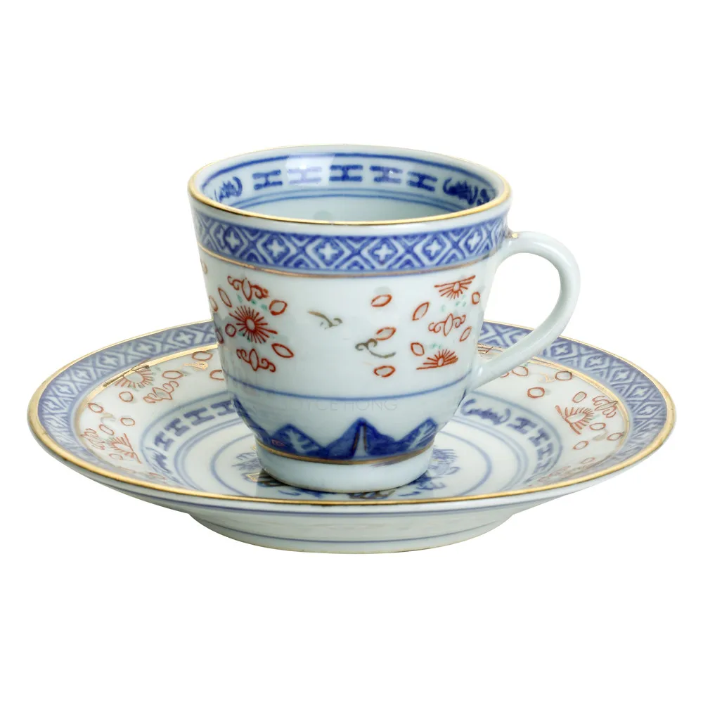 

Porcelain Espresso Cups Tea Cups Mugs 60ml Ceramic Coffee Cup With Saucer