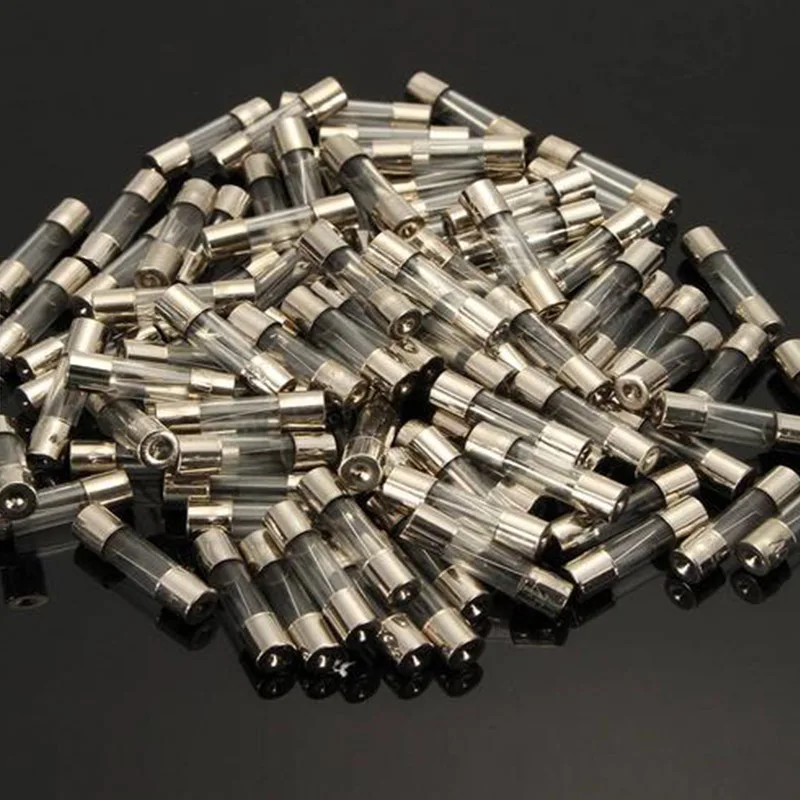 Новый 100 шт. 5x20 мм 0.2A-20A Быстрый Удар Стеклянная трубка Fuse Kit Fast-blow стекло Предохранители