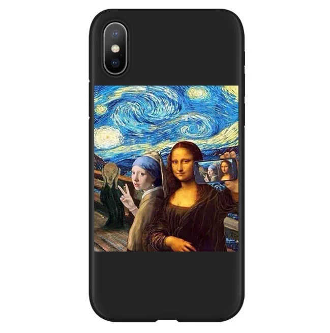 Забавные чехлы для iPhone XS XR MAX Van gogh Starry мягкие X 5 5S SE 6 6S Plus 7 8 Plus|Бамперы| |