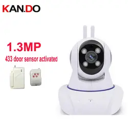 X7600 163eye 2CU приложение yoosee P2P камера 1MP при обнаружении движения камера Wi-Fi 720 P 433 МГц Дверной сенсор активированный IP камера бейби монитор