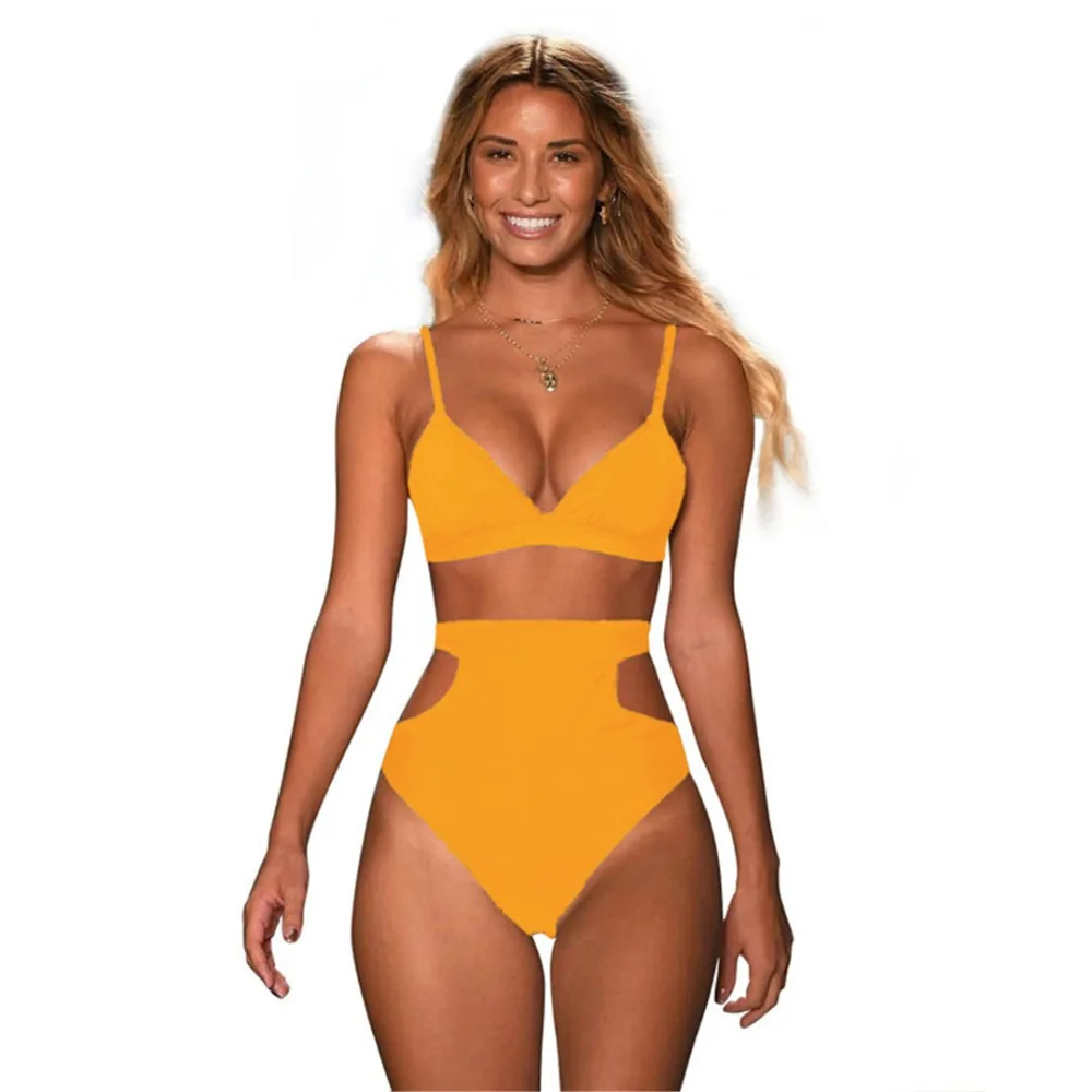 S XXL Sexy bikini High Waist swimsuit 2018 swimwear women bathing suit