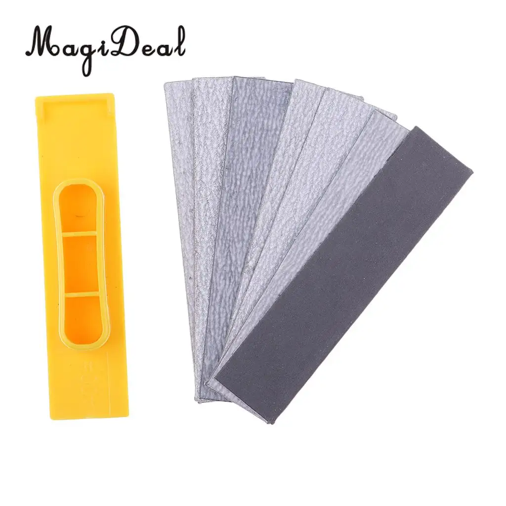 Professional Hobby Model Tools Polishing Sander w/ 7 Type Sandpapers for Plane Gundam DIY Accessories