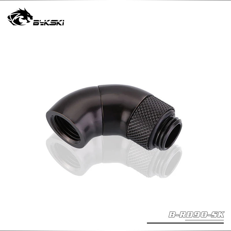 BYKSKI G1/4'' Thread 90 Degree Rotary Fitting Adapter Rotating 90