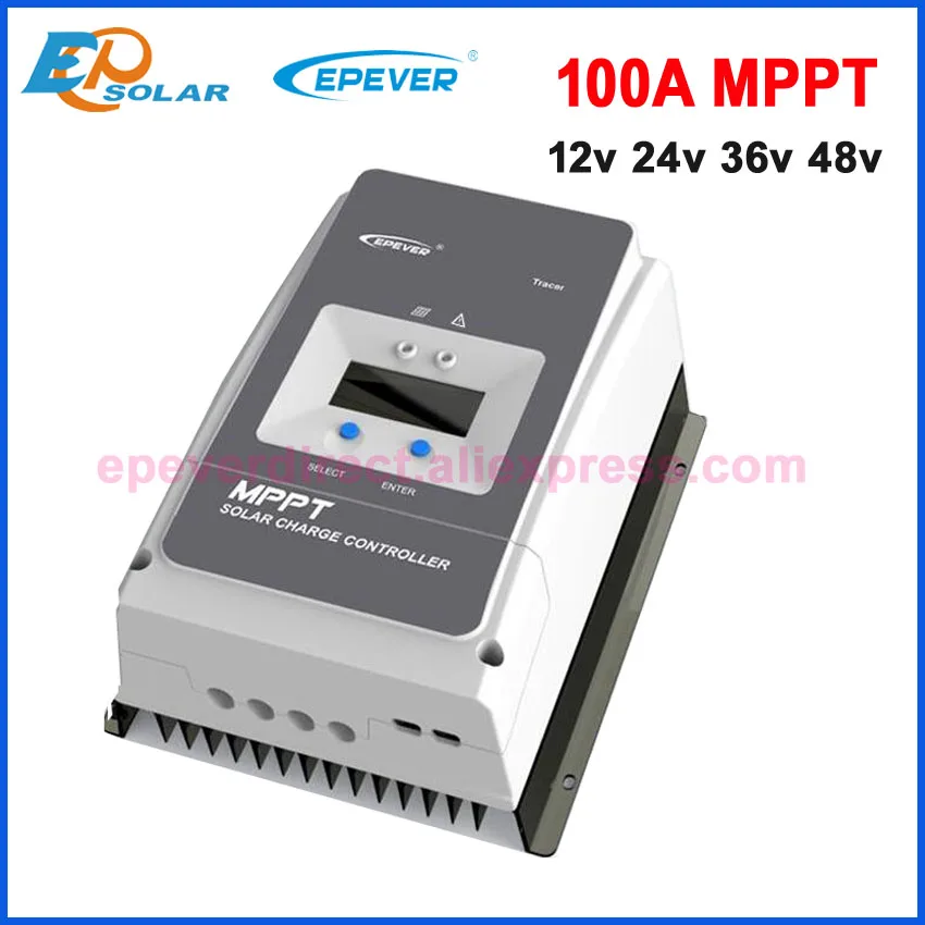 EPever MPPT 100A الشمسية جهاز التحكم في الشحن 12 V 24 V 36 V 48 V الخلفية LCD ل ماكس 200 V PV المدخلات الوقت الحقيقي سجل 10415AN 10420AN