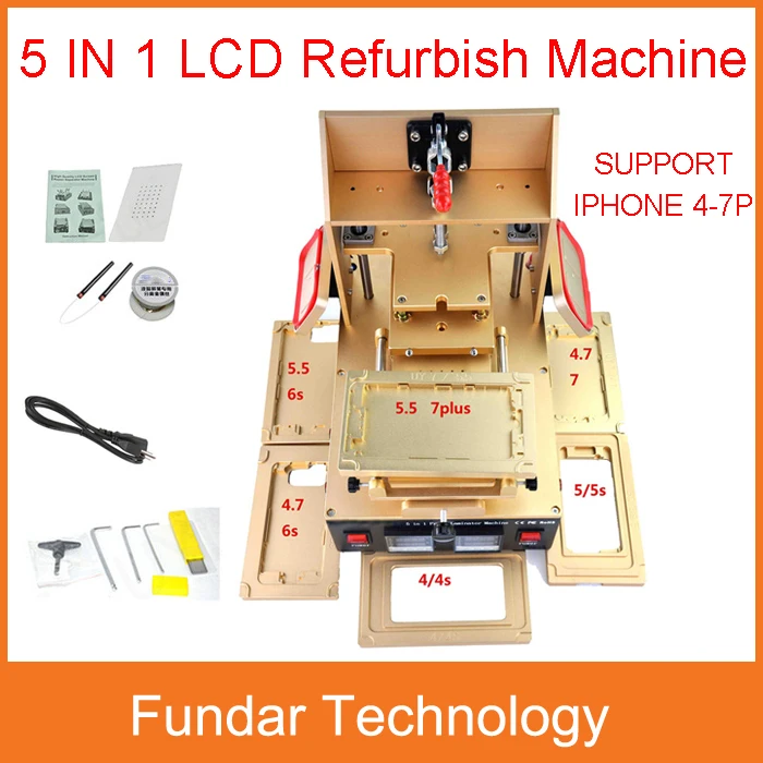 

5 in 1 Multifunction Bezel Middle Frame Separator Machine + Vacuum LCD Separator + Glue Remover + Frame Laminator + Preheater