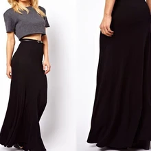 Летняя черная длинная юбка для женщин макси юбка 7XL плюс размер Saia Faldas плиссированные женские юбки