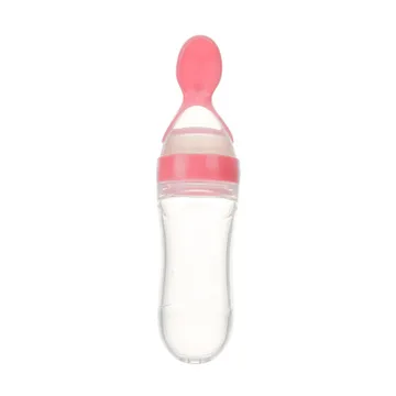 Бутылочка для новорожденных, силиконовая ложка для кормления, бутылочка для молока, бутылочка для каши, Детская тренировочная кормушка, пищевая добавка, рисовая паста - Цвет: 2