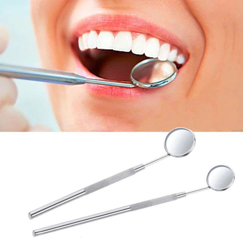 2 шт. стоматологическое зеркало из нержавеющей стали, набор стоматологических инструментов, стоматологический набор с двойным крюком, набор стоматологических инструментов для гигиены зубов