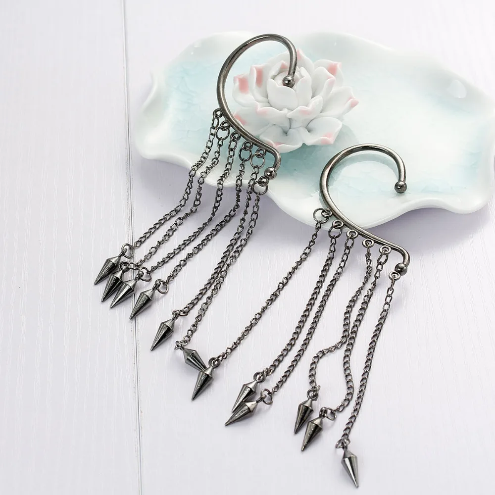 Серьги манжеты DoreenBeads с заклепками 15 7 см (6 1/8 дюйма) x 3 2 (1 2/8 1 шт.|earrings fashion|earrings