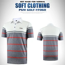 Высокое качество! PGM мужчин Гольф рубашки с коротким рукавом летние спортивные ткань футболка Гольф обучение одежда быстросохнущие верхняя одежда