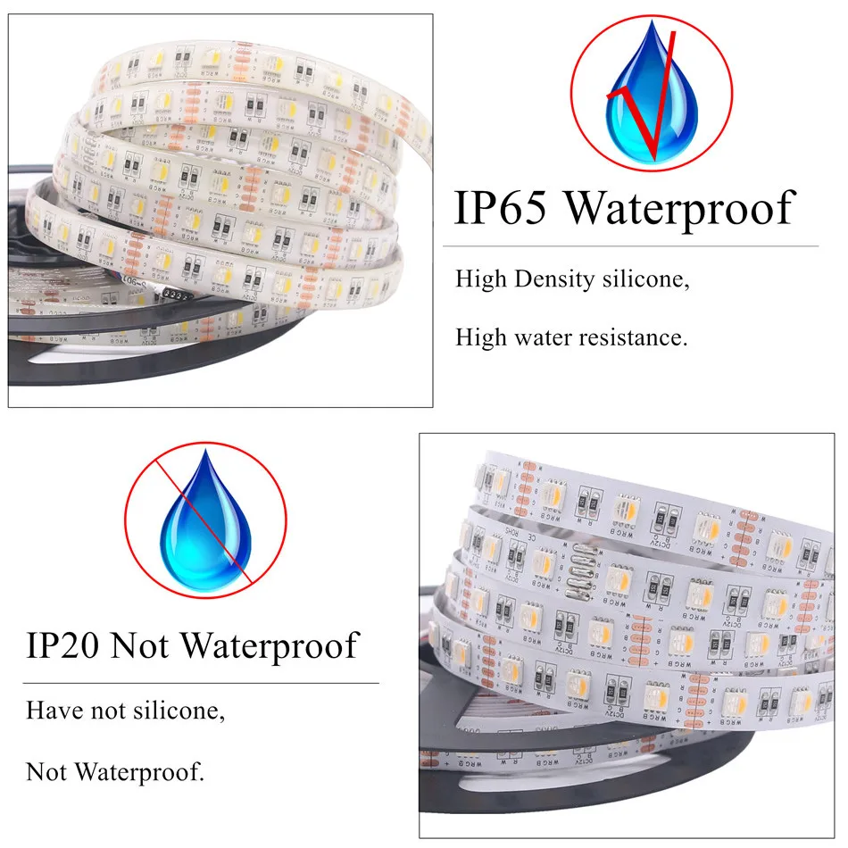 Светодиодная лента BEILAI SMD 5050 4 в 1 RGBW RGBWW водонепроницаемая IP65 IP67 IP20 5 м 300