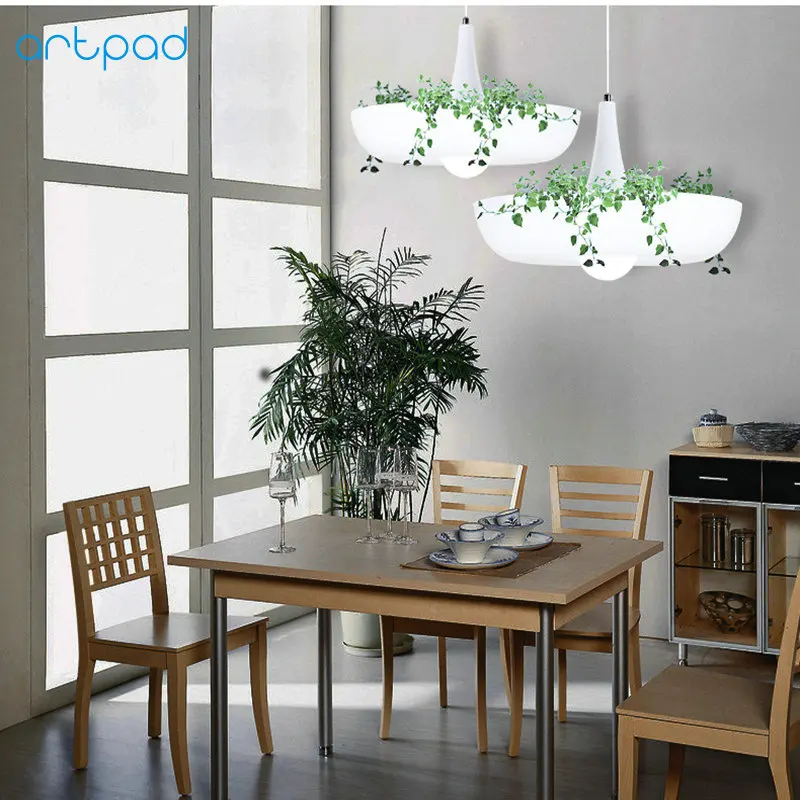  Artpad Nordic Babylon Plant Pendant Light AC90-260v E27 LED Living Room Garden Pendant Lamp for Din - 32858136449