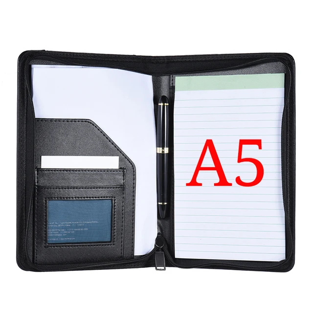Portable Business Portfolio Padfolio Folder Doent Case Organizer Portable Business Portfolio Padfolio Folder Doent Case Organizer A5 Pu Leather With Card Holder Memo