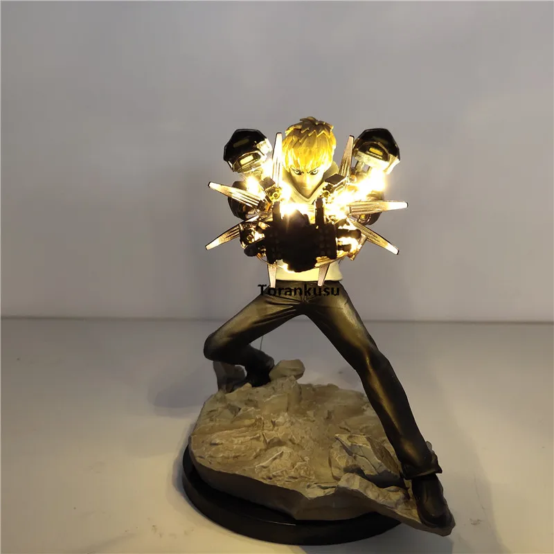 

One Punch Man Action Figure Genos Cannons Led Model Toys Anime One-Punch Man Figurine Genos Figura Doll Gift
