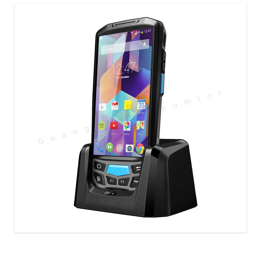 Leitor de Código de Barras sem Fio do Terminal Wifi do Coletor de Dados do Andróide Scanner com Impressão Polegada Áspero Industrial Uhf Rfid Pda Digital 5 Nfc 17 Cheap Scanners