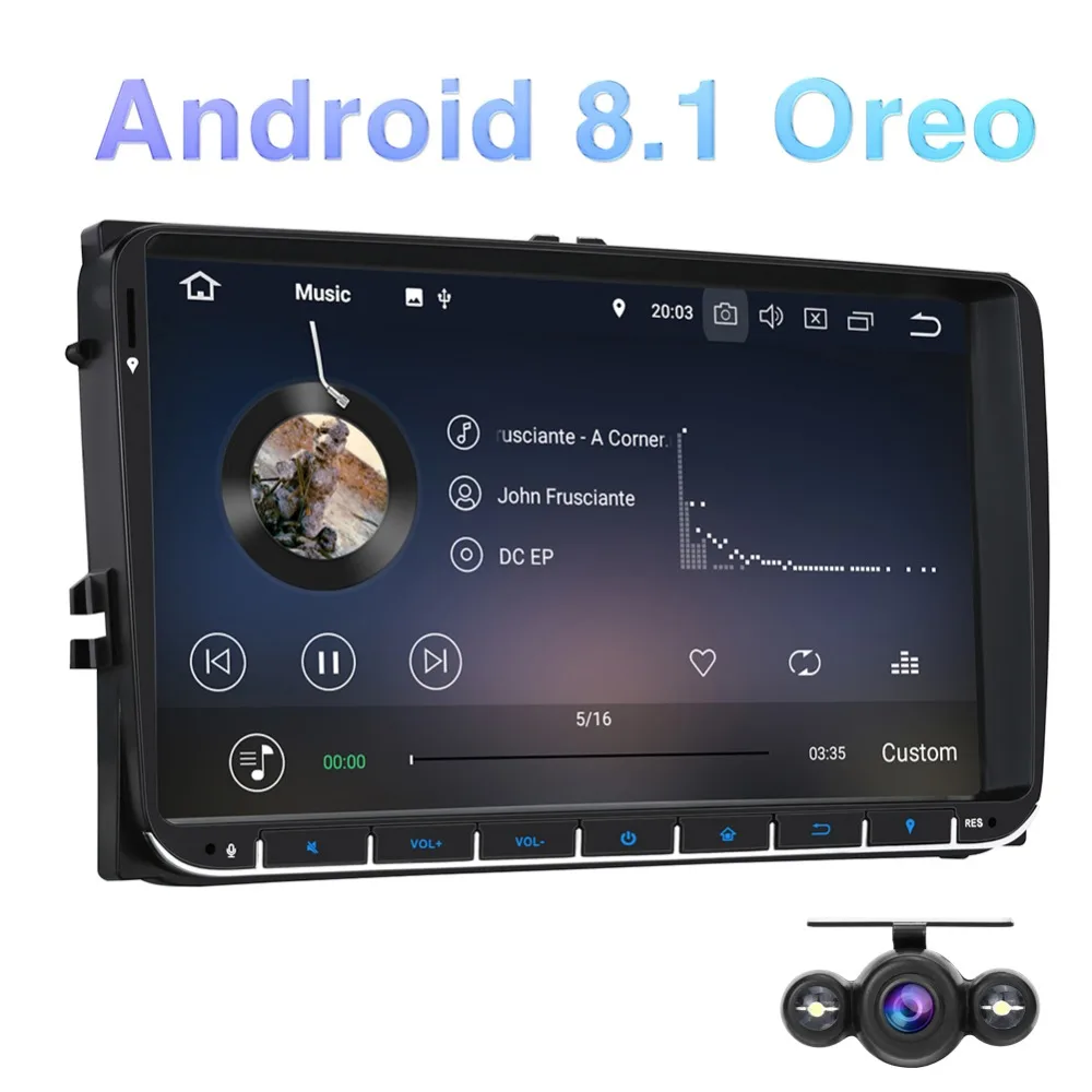 Clearance Pumpkin 2din 9"Android 8.1 Car GPS Navigation Stereo Radio No DVD Player For Skoda/Seat/Volkswagen/VW/Passat /POLO/GOLF 5 6 0