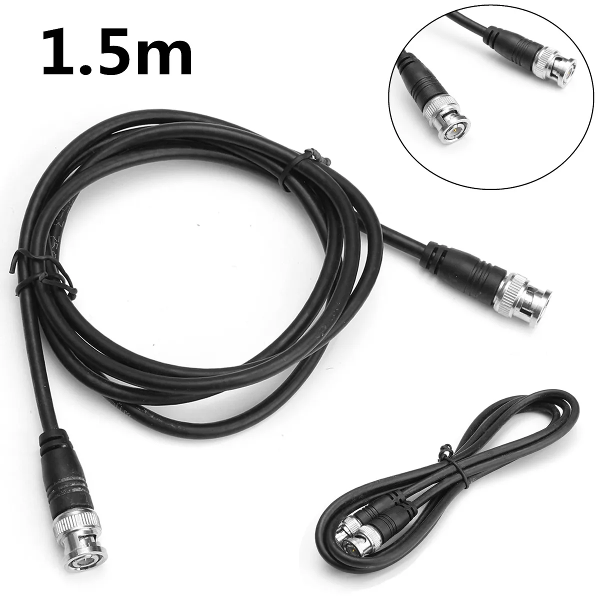 Image of "1.5m BNCc Leads RG59 Connector For CCTV Cameras to DVR Video Cable Wire Cord BNC Patch Leads High Quality jumper video cable"