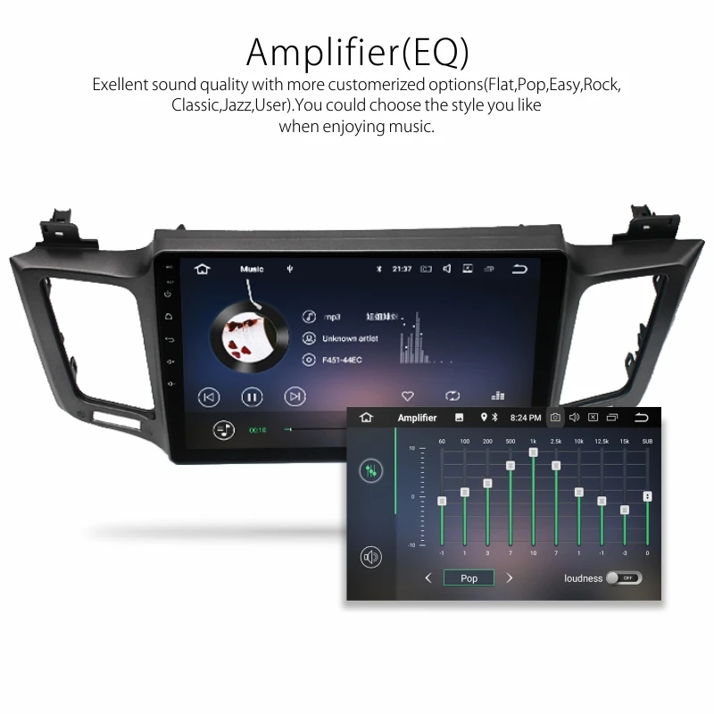 Top Dinpei Android 9.0 Car Radio Multimedia Player For Toyota RAV4 2012 2013 2014 2015 GPS Navigation CarPaly 4G wifi video 1