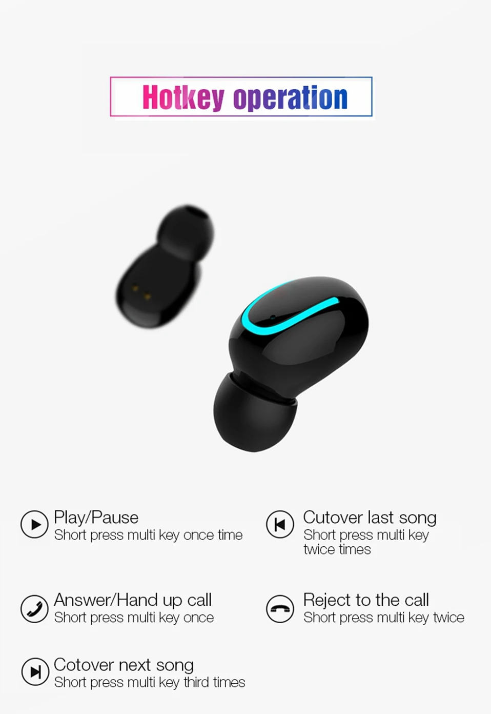 WHaY TWS 5.0 Bluetooth Headphones Wireless Earphone Stereo Earbuds Headset with Mic Charging Box for Phone Bluetooth Earphones   (3)