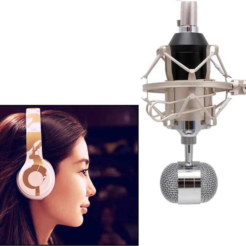 

2018 New arrival BM-8000 Condenser Microphone + Shock Stand Pop Filter Studio Sound Recording New