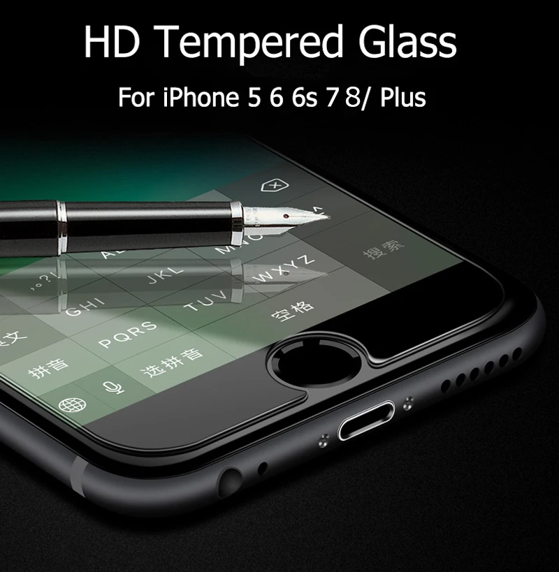 Tomkas Screen Protectors Tempered Glass For iPhone 6 Glass Screen Protector Scratch Proof  For iPhone 7 on Glass 5 6 6s 7 8 Plus (1)