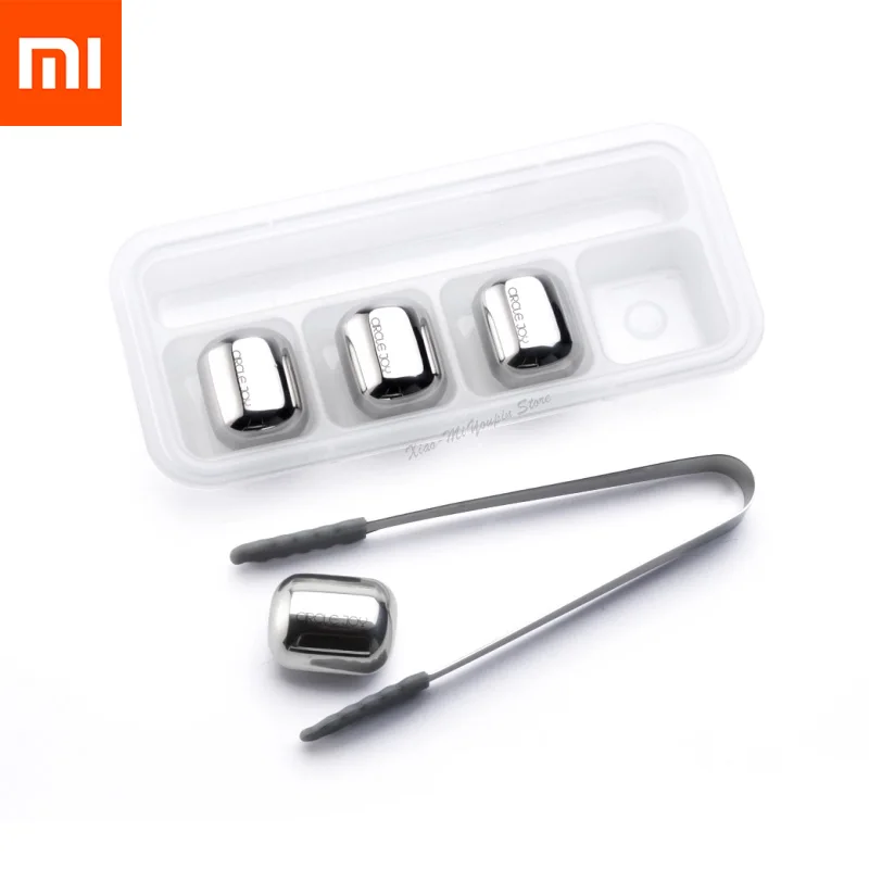 

New Xiaomi Mijia Circle Joy Ice Cube 304 Stainless Steel Washable Long-term Use Ice maker For Wine Corks Fruit Juice