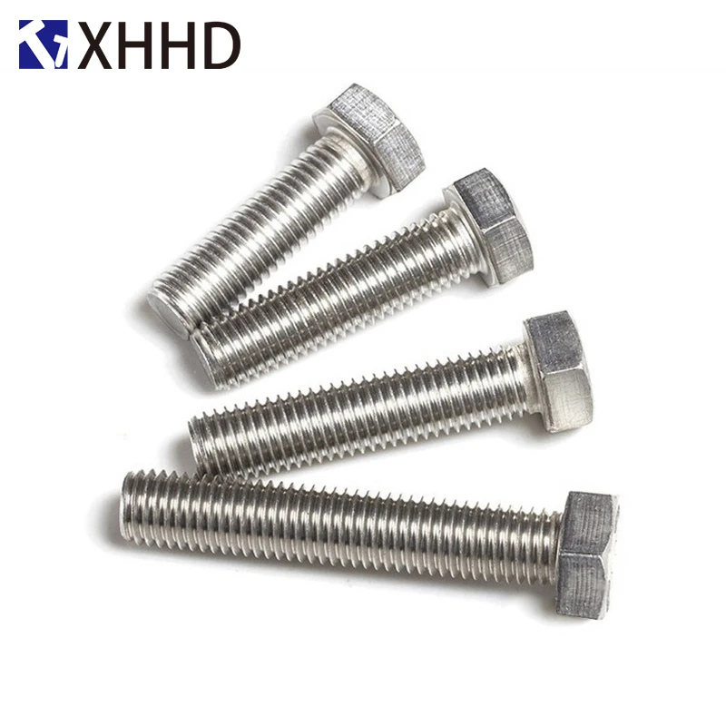 M3 M4 M5 DIN933 Hexagon Screw Outside Hex Bolt Fastener For Electrical
