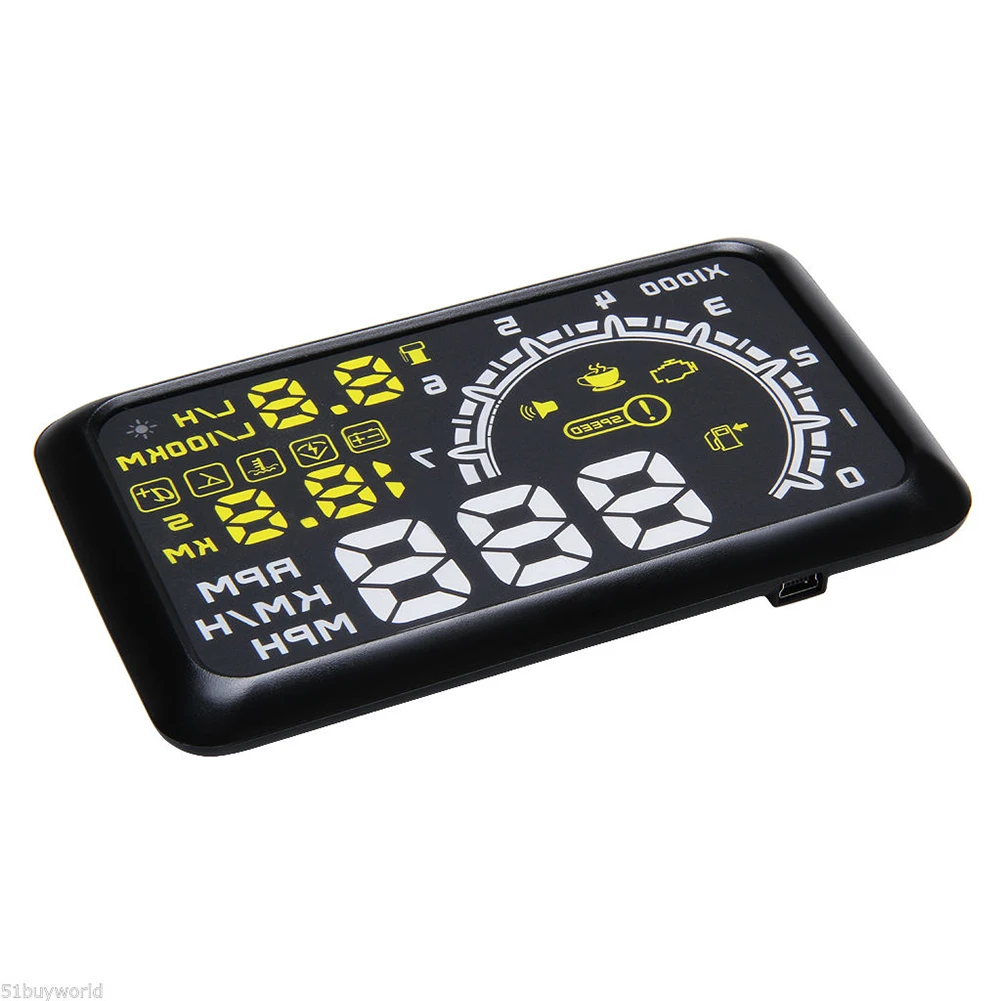 Универсальный автомобильный HUD OBD2 II Спидометр Дисплей проектор ускорения Предупреждение