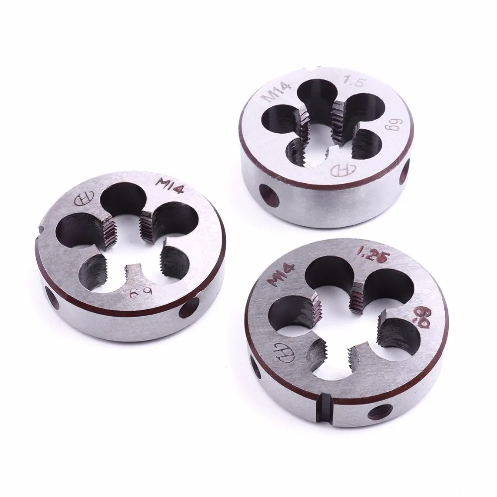 Wholesale 3Pcs/Set M14 Metric Thread Die High Hardness Alloy tool steel